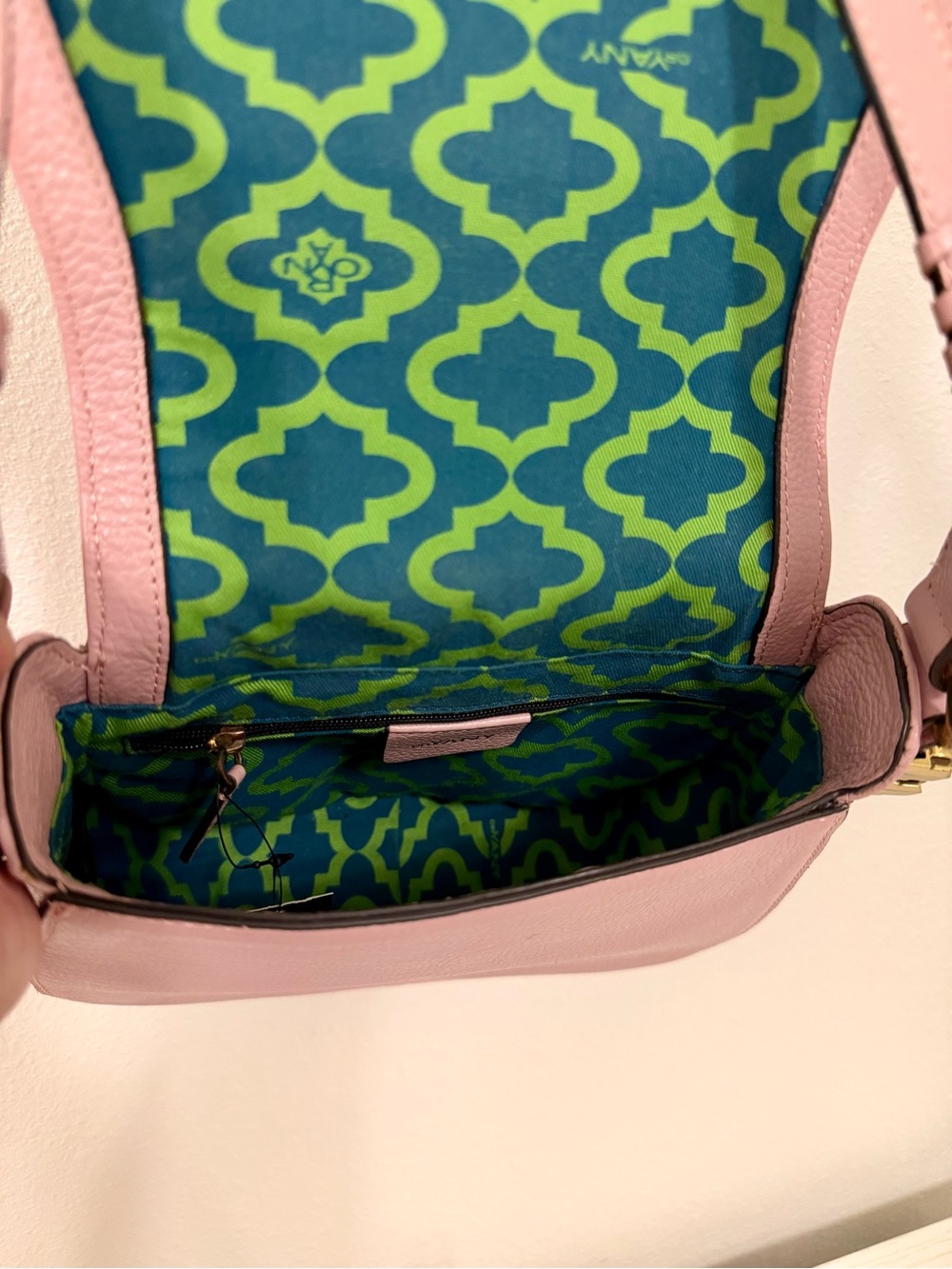 orYANY Women's Pink Leather Crossbody Bag - Picture 10 of 11